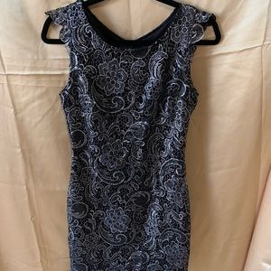 Enemt Black and silver cocktail dress